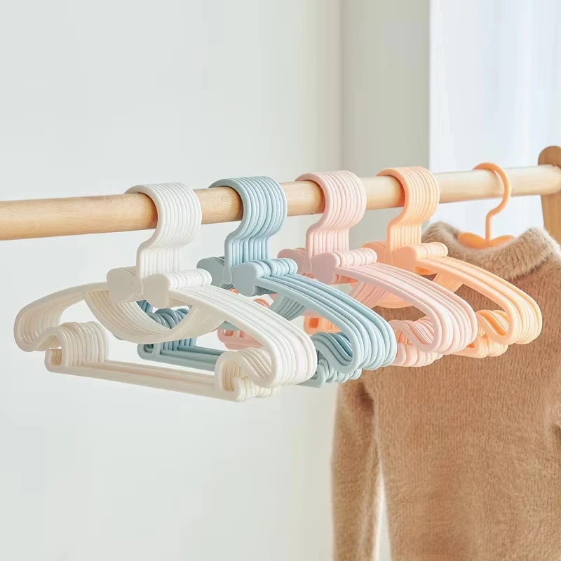 Baby Clothing Hanging Rack - 10 perchas portátiles de plástico para
